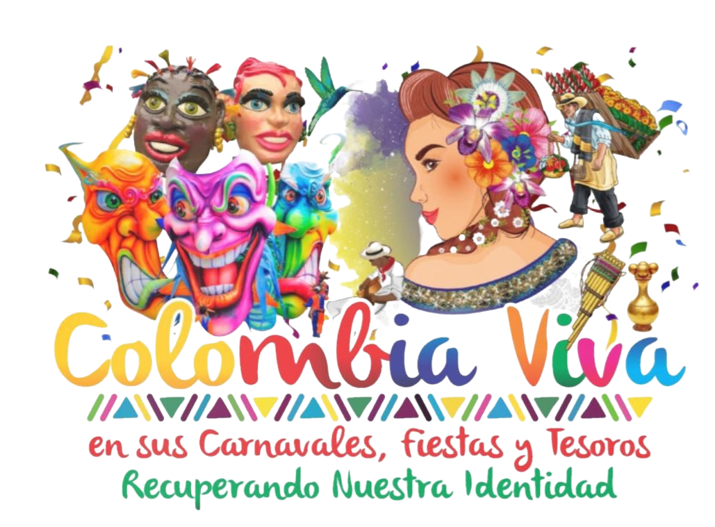 Logo oficial del proyecto Colombia Viva en sus Carnavales, Fiestas y Tesoros - Recuperando Nuestra Identidad